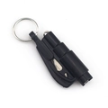 Llavero 2 en 1 mini rompe cristales de coche y cortador de cinturón de seguridad - Negro