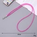 Rosa Strass-Handykette zum Umhängen mit Metallclip, 64 cm Länge und 29 g Gewicht - Crossbody-Stil / Rosarot