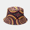 Double-sided rainbow fisherman hat with psychedelic kaleidoscope pattern and wide brim - M (56-58cm) / Color 11