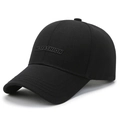 Klassische schwarze Baumwoll-Basecap mit 3D NLSFASHION Stickerei und gesteppter Krempe - NLSFASHION Stil / Schwarz