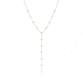 Elegante collana a Y con stelle in oro rosa 18 carati e zirconi cubici scintillanti - Collana a Y Con Nappa a Stella (24759) / Oro rosa