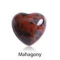 Polished heart-shaped Mahogany Obsidian stone with unique red and black natural textures - Mahogany Obsidian