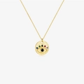 Collana in argento S925 dorato con ciondolo occhio del male e zirconi multicolore - Argento 925 / Oro 18K