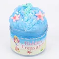 Blue ocean-themed Hidden Treasures cloud slime with seahorse and starfish charms - Seahorse Blue 100ml