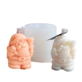 Molde de silicona Papá Noel 3D para velas DIY y decoraciones con texturas detalladas - Papá Noel Estilo B