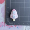 Accessorio fai-da-te in resina a forma di ghiacciolo con coniglio, 3,5x2cm per gioielli - Gelato coniglietto rosa
