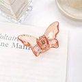 Pinza para el cabello de mariposa naranja coral traslúcido con acabado en resina - Pequeño 2.5cm / Rosa