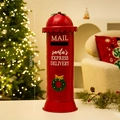 Roter 52cm Santa's Express Briefkasten aus Metall für Weihnachtsinnendekorationen - Weihnachtsbriefkasten B