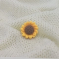 DIY resin sunflower pendant with yellow petals and brown center for keychain making - Sunflower