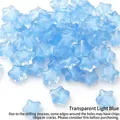Star shaped transparent dark blue beads for handmade jewelry making and DIY hairpins - 8mm 10Pcs/Bag / Transparent Dark Blue