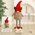 Gnome plush with telescopic legs in red deer hat, height extends from 50cm to 70cm - Antler Hat (50-70cm Telescopic)