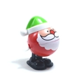 Wind-up Santa Claus toy made of colorful plastic for Christmas party favors and gifts - Jumping Santa with Green Hat