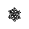 Antique silver alloy large hole bead with retro twisted rope pattern for DIY jewelry - 1pc Ship Rudder