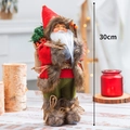 Gnomo di Natale da 30 cm con cappello in maglia rossa e finiture in morbido peluche - Stile A (30cm)