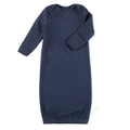 Navy blue newborn long sleeve swaddle sleeping bag with elastic bottom and scratch mittens - 59cm / Navy Blue