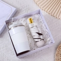 Business gift set including white vacuum flask and UPF50+ folding umbrella in white box - [Pearl White] Insulated Cup + Umbrella