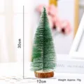 Mini albero di Natale da tavolo con effetto neve e base in legno, altezza 30 cm - Senza Luci Imbustato Singolarmente / 30cm/Pack
