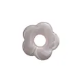 Pink marble acrylic five-petal flower charm accessory with center hole for DIY jewelry - Gray Marble Pattern