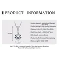 Classic 1 carat moissanite 925 silver pendant necklace with dimensions and details - Starry River 4-Prong Silver