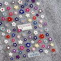 Self-adhesive 5D floral nail art stickers with colorful flowers and matte finish TS-509 - Spring Flowers (TS-509)