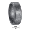 Vintage 7mm stainless steel band ring with distressed silver finish for men - JWR1311 Vintage Smooth Surface 7mm