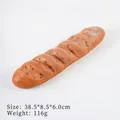Artificial PU baguette model with dimensions 38.5x8.5x6.0cm for photography props - Red Bean Bread