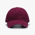 Classic washed cotton baseball cap for men and women in deep burgundy with a curved brim - Adjustable / Burgundy