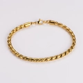 Detail van een gouden drakenbot ketting van roestvrij staal met een stevige karabijnsluiting - 21cm Armband (5mm)