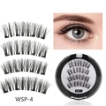 WSP-4 natural magnetic eyelashes set with portable case and professional 3D effect - WSP-4 Classic Long Style (WSP-4)