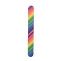 Lima per unghie a strisce arcobaleno con punte arrotondate per manicure e rifinitura - Modello Lungo 17.8*2*0.4cm
