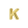 Classic 18k gold plated 3D letter K alphabet pendant with polished finish for necklace - Letter K