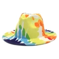 Colorful graffiti wool fedora hat with vibrant splatter paint design and wide brim - Colorful Splash Paint Graffiti (Color Graffiti 5)