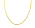 Flat herringbone snake chain necklace in gold-plated stainless steel with smooth finish - 4mm Flat Snake Chain 28+8cm / Gold