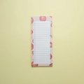 Magnetic tear-off memo pad with peach fruit pattern and checkbox list for daily tasks - Pomegranate
