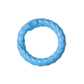 Blue twisted metal round spring buckle ring for DIY keychains and bag accessories - Outer Diameter 28mm / Lacquer Sky Blue