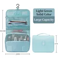 Light green hanging toiletry bag with travel mesh compartments and hook design - Light Green (Large Capacity Hanging Style)