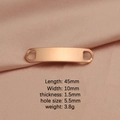 Polished rose gold stainless steel 45mm bar connector for DIY jewelry making - 45*10mm / Rose Gold