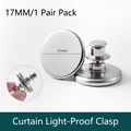 17mm magnetic curtain closure clips in silver alloy finish for light blocking, 1 pair set - 17MM Round Double-sided Strong Magnetic