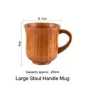 Natural jujube wood belly mug with handle 250ml capacity 9cm height for coffee and tea - Large Belly Mug with Handle