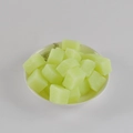 Artificial green kiwi fruit cubes for DIY decoration in a ceramic bowl with leaf pattern - 2cm x 1.7cm / Green Hami Melon Cube