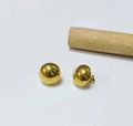 Minimalist 18K gold ball stud earrings with a high-polished mirror finish and push-back post - Gold Polished Half-Ball 16mm / 16*8mm
