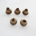 Vijf vintage bronzen bellen van 3,8 cm voor DIY windgongen en decoraties - Antiek Brons