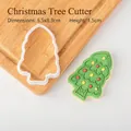 Christmas tree cookie cutter 5.5x8.3cm with matching green decorated fondant biscuit - PC0258-Christmas Tree Cutter