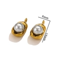 Golden finish pea-shaped grey pearl pendant charms for DIY jewelry 8mm by 14mm - 8x14mm / Light Gray