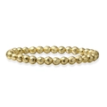 Bracciale elastico da uomo retrò con perline di ematite sfaccettate placcate in oro - Ematite Oro Sfaccettata