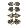 Clip Scialle Bronzo Antico Fermaglio Colletto Cardigan Retro Maglione Foulard Spilla Donna - Set bronzo antico, 4 pezzi