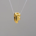 Polished gold plated DIY balloon letter F charm pendant for custom necklaces - Letter F