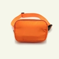 Waterproof nylon waist bag in bright orange for outdoor sports and casual crossbody wear - Orange