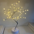 LED decorative star tree light with silver branches and warm yellow starry lights - 60L Star Silver Branch Warm Light (Dual Use)