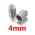 Silver stainless steel 4mm cord end cap for DIY bracelet jewelry making - Inner 4mm / Steel